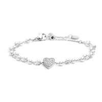 Bracciale Marlù Donna Nel Mio Cuore in Acciaio Perla 15BR068-W - 15BR068-W